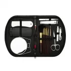 Kit manicure 15 peças em estojo de sintético com zíper