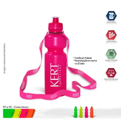 Squeeze 750ml com Cordão Neon