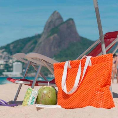 Bolsa de praia de plástico bolha laranja