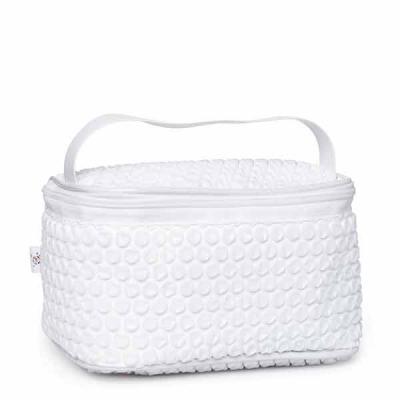 Necessaire para kit feita em plástico bolha branco