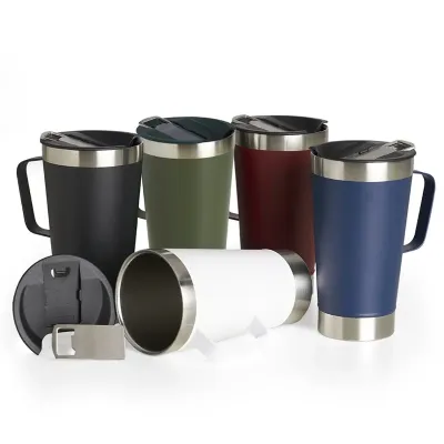  Caneca térmica de inox - várias cores