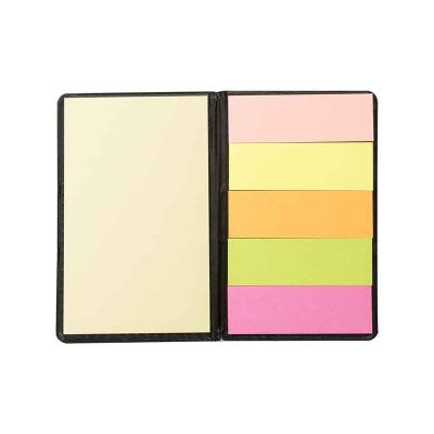 Bloco de anotações com sticky notes