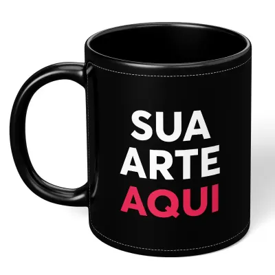 Caneca 100% Preta Personalizada